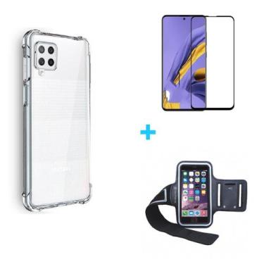 Imagem de Kit Braçadeira Samsung Galaxy M22 + Capa + Película Vidro - Hrebos