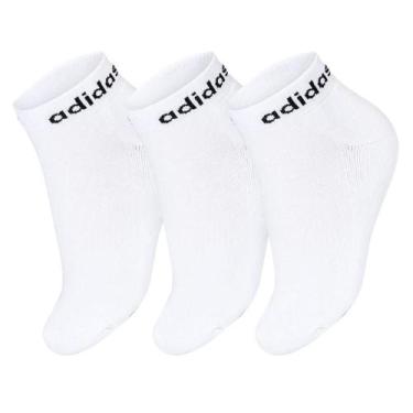 Imagem de Meia Adidas Linear Ankle Cushioned 35 ao 37 - Pack com 03 Pares Branco