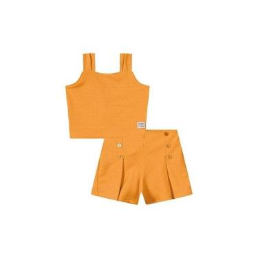Imagem de Conjunto Curto Lilica Ripilica Regata Short Connect Laranja
