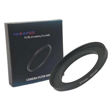 Imagem de Adaptador de anel de metal para cima/para baixo compatível com câmeras mirrorless DSLR Lens, conversor de rosca de filtro UV CPL ND, preto (37-49)