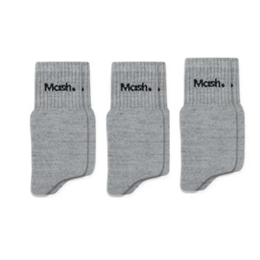 Imagem de Kit 3 Pares Meias Mash Masculina 20205 Cano Medio Algodão