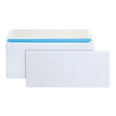 Imagem de Quality Park #10 Envelopes de tiras de segurança, 10 x 23 cm, 11 kg de tecido branco, envelope tratado, 500 por caixa (QUA90019R)