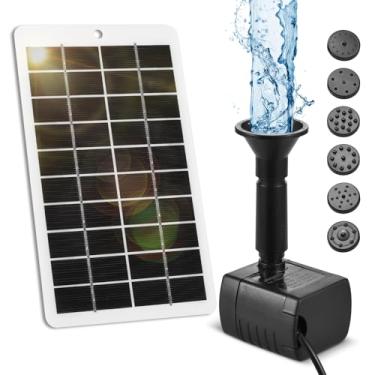 Imagem de Bomba solar de fonte de água, bomba de água solar 4W 5V para recursos externos, kit de painel solar para pássaros, banho, jardim, quintal, piscina, aquário, peixes