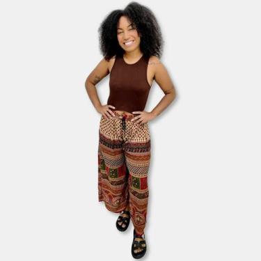 Imagem de Calça Indiana Pantalona Estampada - Sarat Moda Indiana, Estampa 1, U