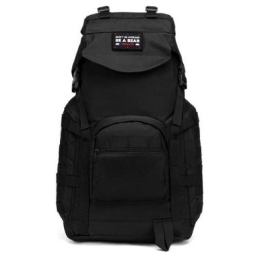 Imagem de Mochila Tatica Cargueira Camping Exercito Impermeável Viagem Cor Preto