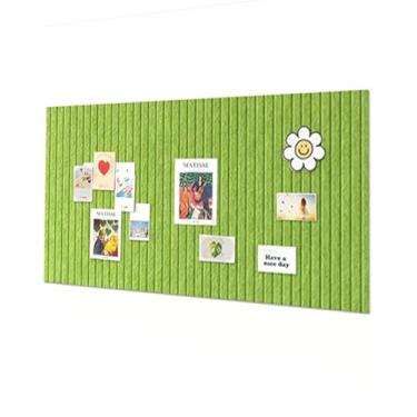 Imagem de Rokeblau Quadro de avisos grande de 122 x 81 cm, quadro decorativo de feltro, quadro de exibição de fotos dobrável de 0,9 cm de espessura com fita autoadesiva, quadro de visão para paredes de escola