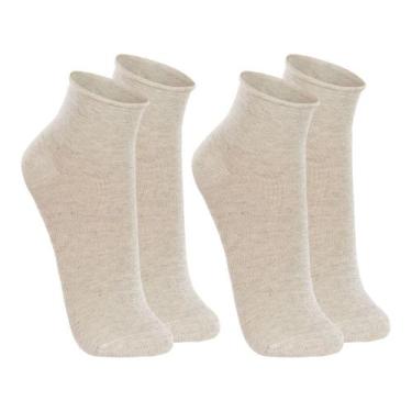 Imagem de Kit 2 Meias Lupo Feminina Sem Punho Cano Médio 04421-003-102, Mescla a