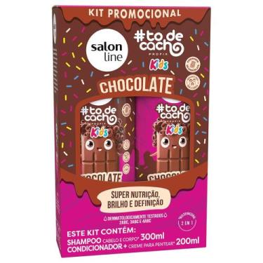 Imagem de Kit Shampoo Salon Line Kids To De Cacho Chocolate 300ml + Condicionado
