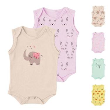 Imagem de Body Bebê Regata 100% Algodão Enxoval Verão Lindas Estampas - Koala Ba