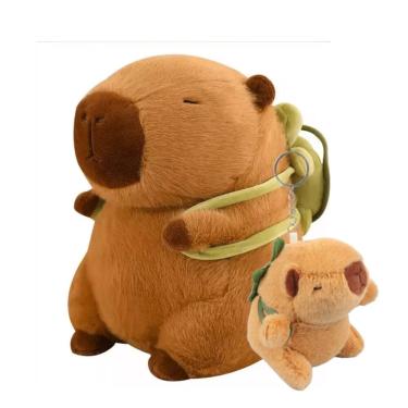 Imagem de Capivara com Mochila de Tartaruga – Pelúcia + Chaveiro