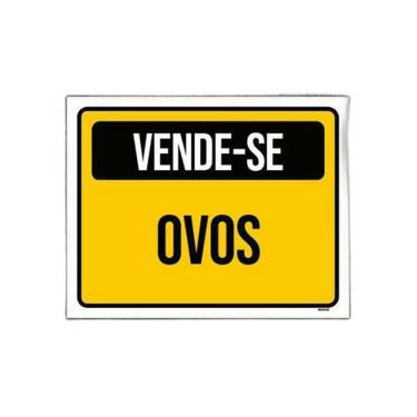 Imagem de Kit 3 Placas De Sinalização - Vende-Se Ovos