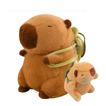 Imagem de Capivara com Mochila de Tartaruga – Pelúcia + Chaveiro
