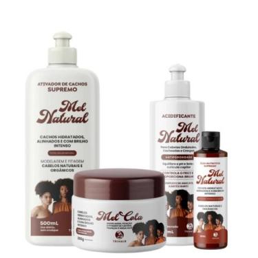 Imagem de Kit Adificicante Mel Cola 250g Ativador de Cachos Natural - Trihair