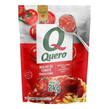Imagem de Kit c/ 6 Quero Molho de Tomate tradicional sache 2kg