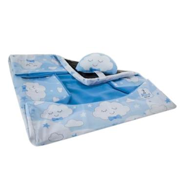 Imagem de Capa Para Cama Cachorro e Gato Mileva - Coleção Mania (60x60 cm, Nuvem Azul)