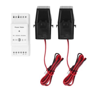 Imagem de Medidor de energia inteligente Wi -Fi Monitoramento de eletricide monofase com 2 200a Tipo de Corrente Tipo de Corrente para o de energia solar em casa e monitoramento de uso