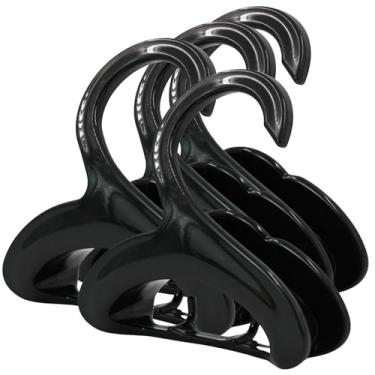 Imagem de Kit 4 Cabide Multiuso Organizador para Bolsa, Boné, Cinto e Acessórios – Plástico Resistente com Ganchos (Preto)