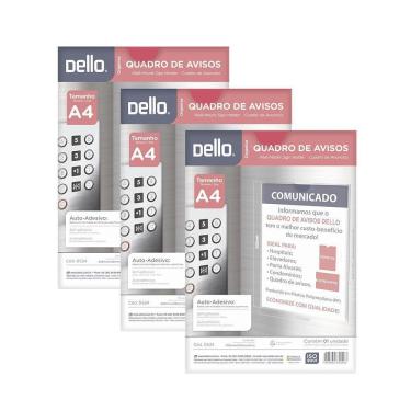 Imagem de Quadro De Aviso A4 Dello Cod0534 Kit 3