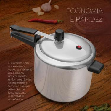 Imagem de Panela de pressão aluminio polido 7 litros panelux classic