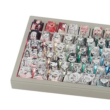 Imagem de Gliging Teclas Shine Through PBT - Impressão lateral Dye-Sub perfil OEM 134 teclas conjunto de teclas de anime japonês para teclado mecânico Cherry Mx Gateron Kailh Switch (anime keycap)