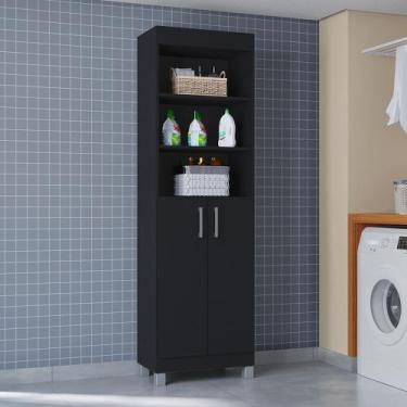 Imagem de Armário Multiuso Versati Preto com 2 Portas P Casa Escritório Quarto L