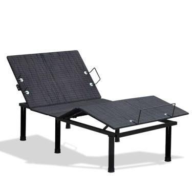 Imagem de MICOUD Moldura de cama ajustável gravidade zero, controle remoto sem fio, carregamento USB e luz embaixo da cama, anti-ronco, capacidade de peso de 358 kg, preto, Twin-GG