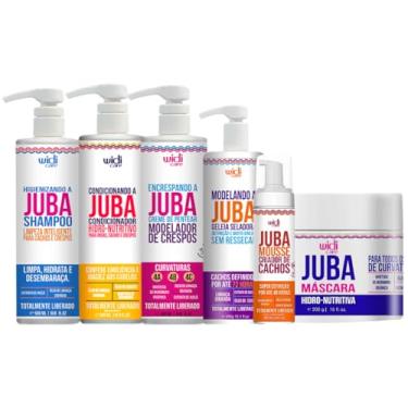 Imagem de Kit Juba Completo Shampoo + Condicionador + Mascara + Geleia + Mousse + Encrespando Widi Care