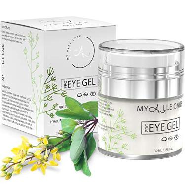 Imagem de Gel para os olhos com ácido hialurônico, reduz olheiras, inchaço e bolsas oculares. Tratamento antirrugas sob os olhos, gel hidratante com colágeno, Aloe e vitamina E, creme antienvelhecimento para