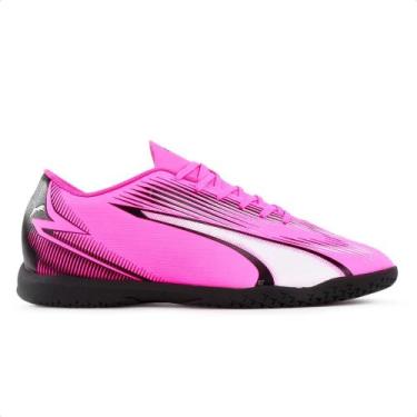 Imagem de Chuteira Futsal Puma Ultra Play IT Bdp Unissex, 42, Rosa, Preto