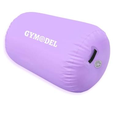 Imagem de Air Roller Gymnastics Barrel Tapete de ar inflável com rolo de ar, tapete de pista de ginástica de barril de ar com bomba para backhandspring/treinamento de torcida/ioga/uso doméstico e ao ar livre