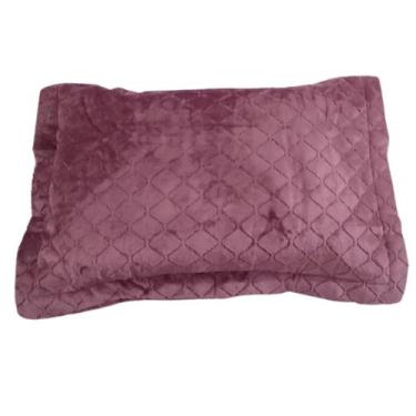 Imagem de Porta Travesseiro Plush Inove Liso 55 x 80 cm Roxo Hedrons