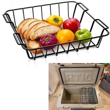 Imagem de Cesta térmica para RTIC 65, cesta interna de artigos secos compatível com refrigeradores RTIC 65, rack refrigerador de arame de aço inoxidável