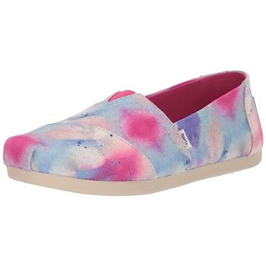 Imagem de TOMS Mocassim feminino Alpargata Cloudbound 10020195, Impressão solar multibotânica azul-celeste, 34