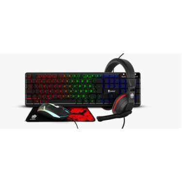 Imagem de Kit Gamer Evolut Teclado + Mouse + Headset + Mousepad