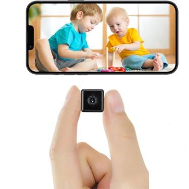 Imagem de ZHOUCXZDA Câmera Interna Sem Fio 2K Segurança Doméstica Mini Câmera Wifi Câmeras Externas Pequenas Hd Corpo Câmera Externa Pequena Micro Câmera Babá Câmera Pequena Para Cães De Estimação Câmera De B