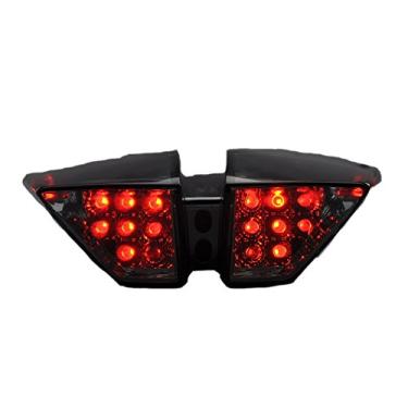 Imagem de Luzes traseiras de LED de motocicleta com lente transparente com indicadores de luz de seta integrados para MV Agusta 10-12 F4