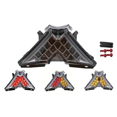 Imagem de Adequado para APRILIA 2011-2015 TUONO 1000 V4; 2015-2021 TUONO V4 1100; TUONO 125 2017-2022; Lanterna traseira de freio LED + seta integrada (moke, flash LED Style1)