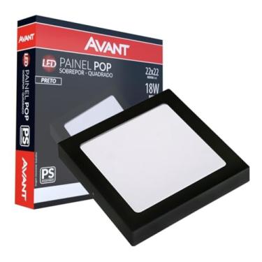 Imagem de Painel Led Luminária Plafon de sobrepor 22cm, 18w, 6500k-Luz branca, bivolt, Avant