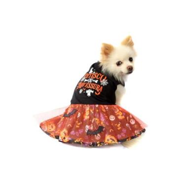 Imagem de Vestido Travessuras Halloween para Cachorro e Gato Pet - Bichinho Chic