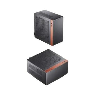 Imagem de Gabinete Mini Desktop ITX Em Nogueira Preta JONSBO NV10 Com Estrutura 