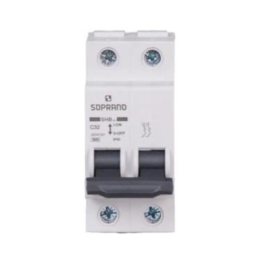 Imagem de Disjuntor Bipolar Soprano SHB2 GII C0 32A