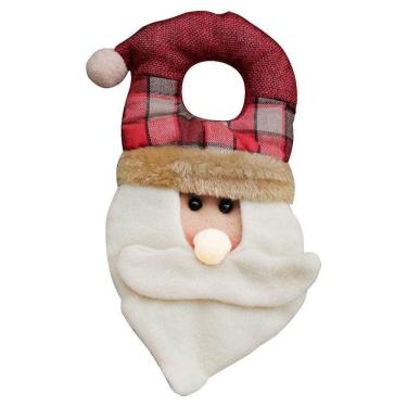 Imagem de Enfeite De Porta Natal Papai Noel Feltro 26cm