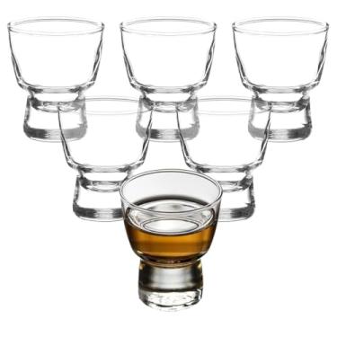 Imagem de LEMONSODA Conjunto de copos de dose de saquê Haiku - Copos de dose de cristal de 59 ml para saquê, tequila, uísque, vodca, gin - ótimo para degustações de tequila, presentes, festas, peças exclusivas