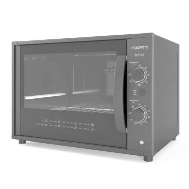 Imagem de Fogão Elétrico Para Bancada Top60 Black Fogatti 60 Litros Com Função Grill Dourador 110V Preto