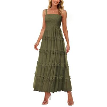 Imagem de Vestido feminino PRETTYGARDEN de verão sem mangas com babados, tule, m
