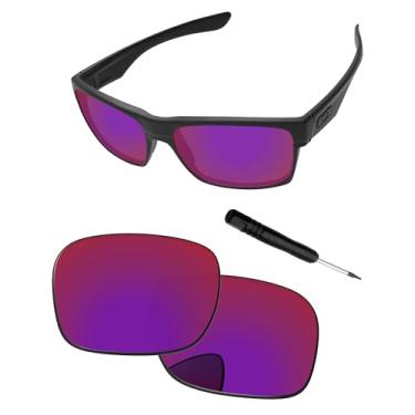 Imagem de PapaViva Lentes de substituição e chave de fenda para óculos de sol Oakley TwoFace OO9189, Sol meia-noite, TwoFace