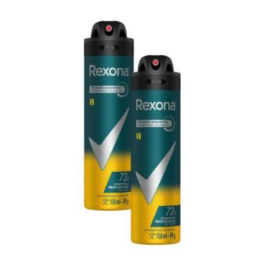 Imagem de Kit 2 Desodorante Antitranspirante Aerosol Masculino Rexona V8 72 hora