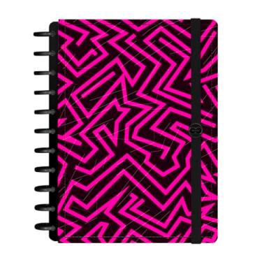 Imagem de Caderno de Disco Inteligente Iscool G+ Urban Flow Traço Urbano Fluor Rosa