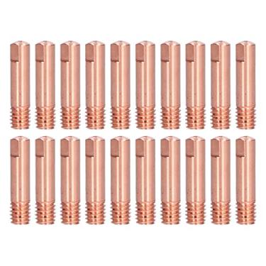 Imagem de Pistola de solda de CO2 20 bocais condutores de cobre 15AKx1.2 com rosca lisa e bordas para soldagem de alta eficiência