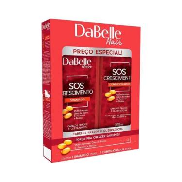 Imagem de Kit Shampoo Condicionador Dabelle Sos Crescimento 500ml